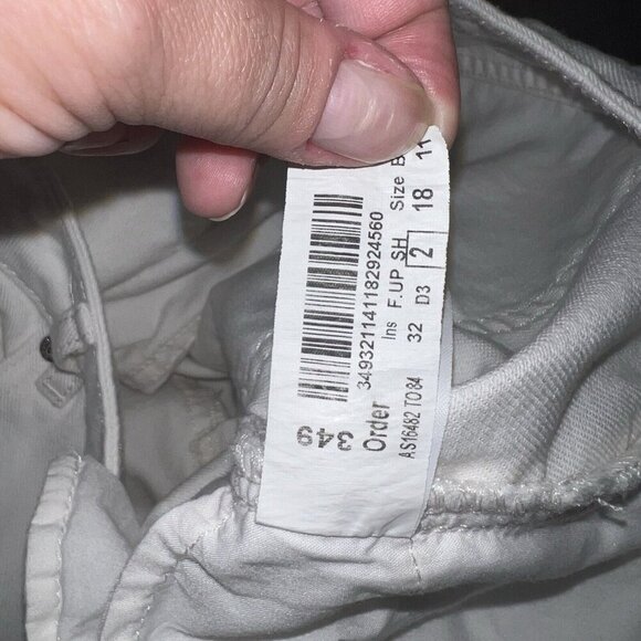 ASOS DESIGN WHITE DENIM JEANS PANT COTTON‎ WOMEN PLUS SIZE 18 TAPERED LEG SKINNY - Picture 11 of 12